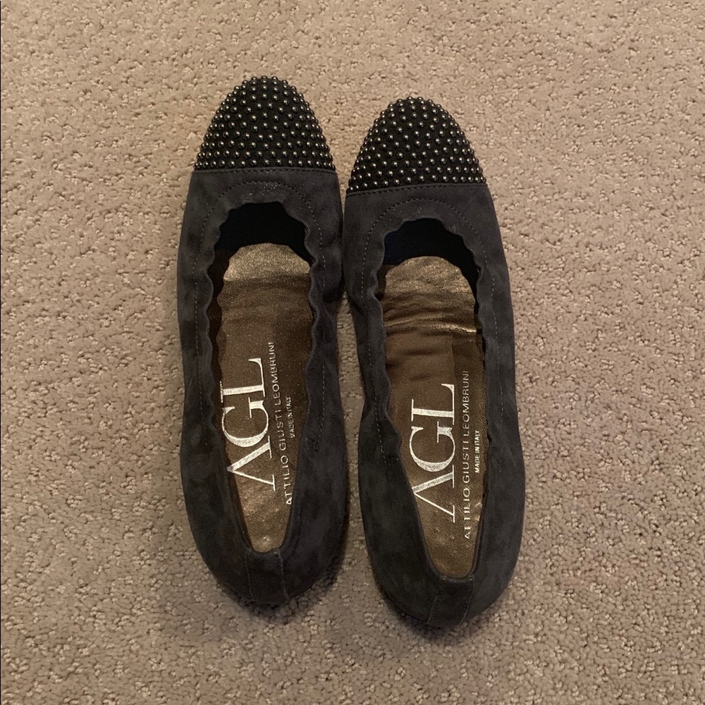 AGL Attilio Giusti Leombruni Grey Ballet Flat